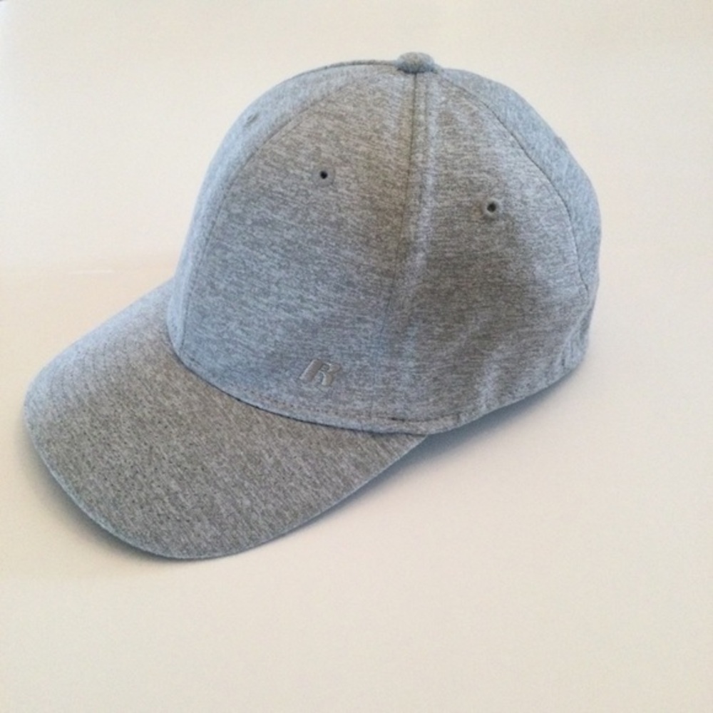 Russell Baseball Cap Hat Solid Gray Size S-M